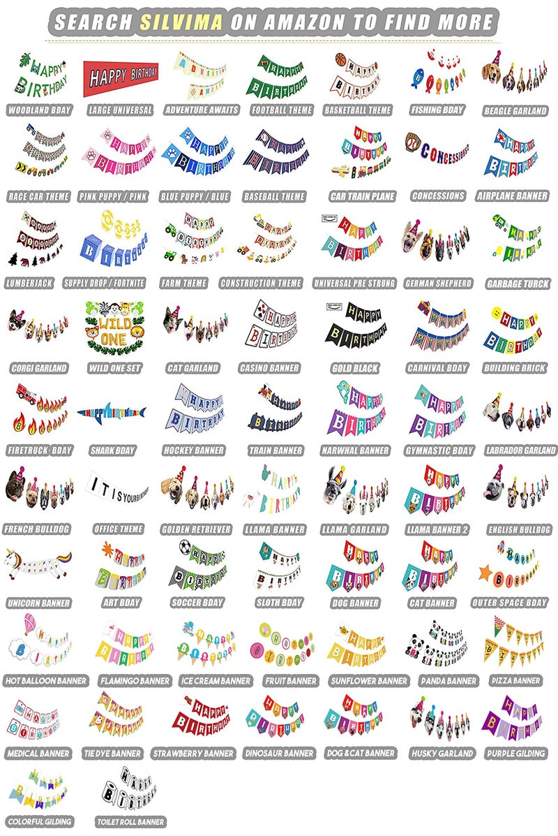 Silvima Beagle Birthday Garland, Funny Beagle Face Portrait Happy Birthday Banner, Dog Bday Party Supplies - Image 5